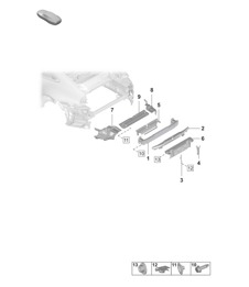 Porte-bagages et protection thermique de pare-chocs arrière - Pack Sport Design 992.1 Carrera 2019-2024