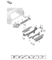 Bumper carrier and Heat shield - REAR - 911 Dakar (PR:E7S)  992.1 Carrera 2019 - 2024