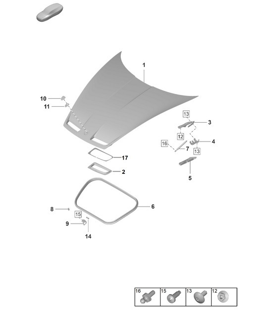 Diagram 803-010 Porsche 992 (911) MK1 2019-2024 Body