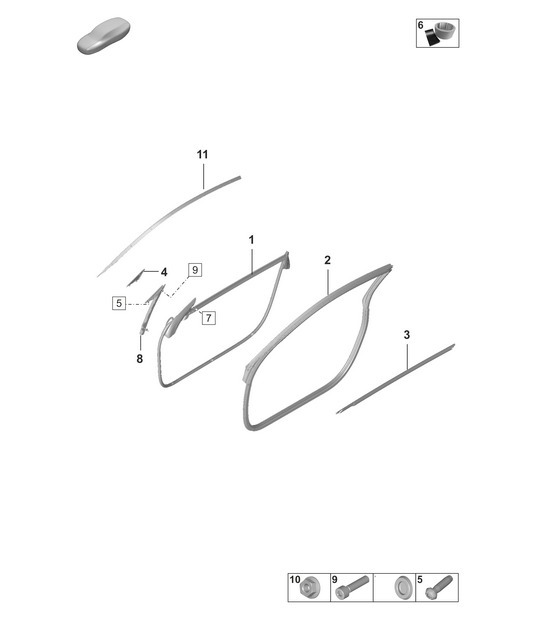 Diagram 804-100 Porsche 992 (911) MK1 2019-2024 Body
