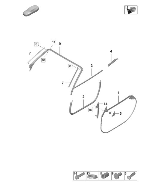Diagram 804-150 Porsche 992 (911) MK1 2019-2024 Body