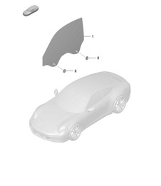 Door window  992.1 Carrera 2019 - 2024