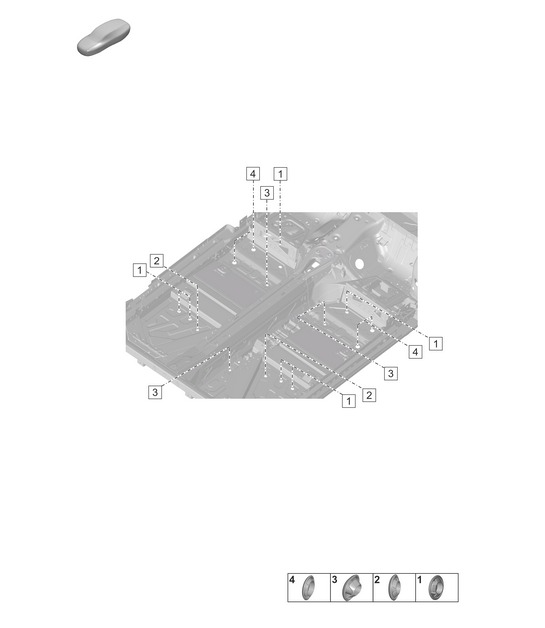 Plugs for body / Car body / Underbody - INNER - 992.1 Carrera 2019 - 2024