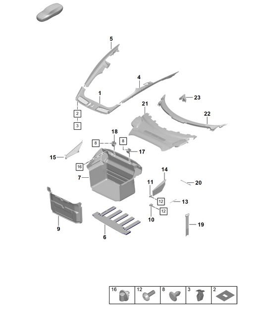 Diagram 807-010 Porsche 992 (911) MK1 2019-2024 Body