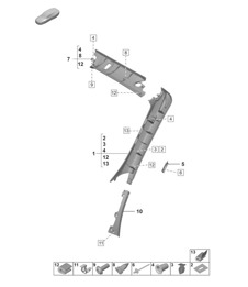 A-pillar trim - CABRIO / TARGA 992.1 Carrera 2019 - 2024