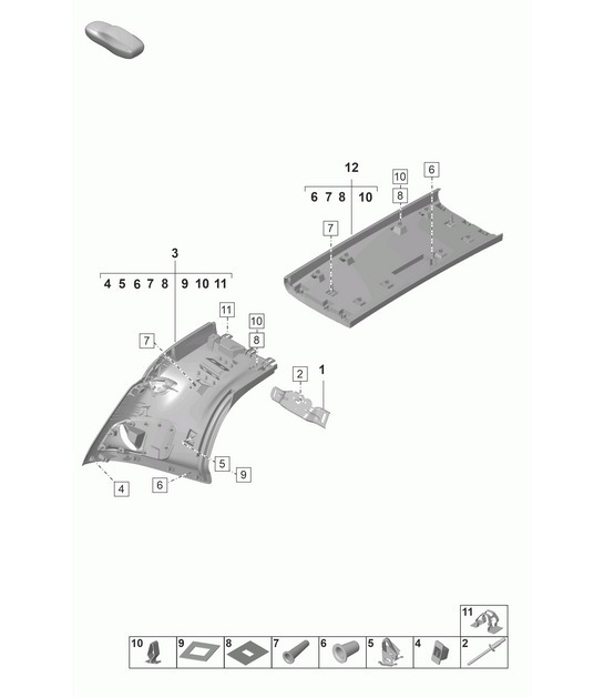 Diagram 807-220 Porsche 992 (911) MK1 2019-2024 Body