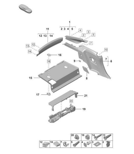 Diagram 807-250 Porsche 992 (911) MK1 2019-2024 Body