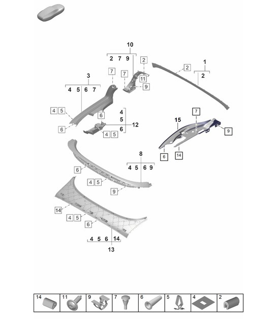 Diagram 807-450 Porsche 992 (911) MK1 2019-2024 Body