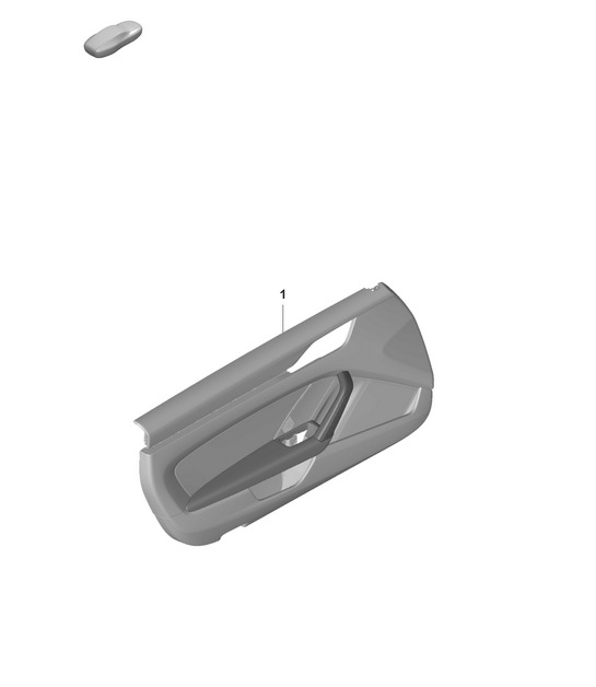 Door panel - For vehicles with leatherette/Dinamica equipment - 992.1 Carrera 2019 - 2024