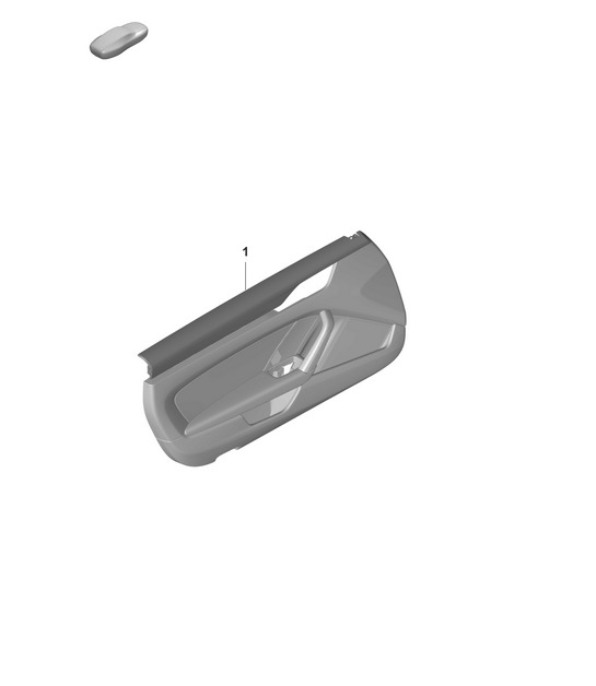 Door panel - For vehicles with leather trim, two-colour - Basic - 992.1 Carrera 2019 - 2024
