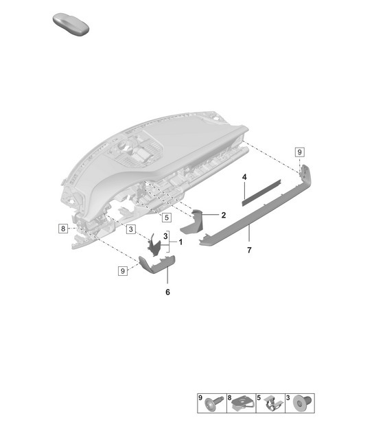 Diagram 809-100 Porsche 944 Turbo S 2.5L 8V 1988 
