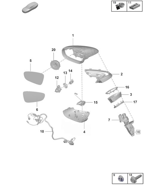 Diagram 809-510 Porsche 992 (911) MK1 2019-2024 Body