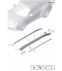 Embellecedor lateral exterior - 911 DAKAR (PR:7ES) - 992.1 Carrera 2019 - 2024