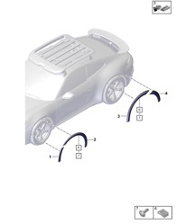 Wheel arch cover - 911 DAKAR (PR:E7S) -  992.1 Carrera 2019 - 2024