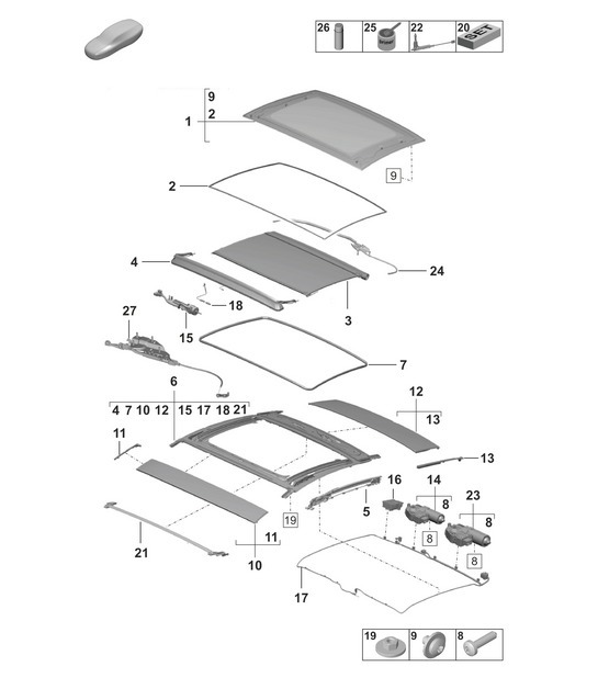 Diagram 811-050 Porsche 992 (911) MK1 2019-2024 Body