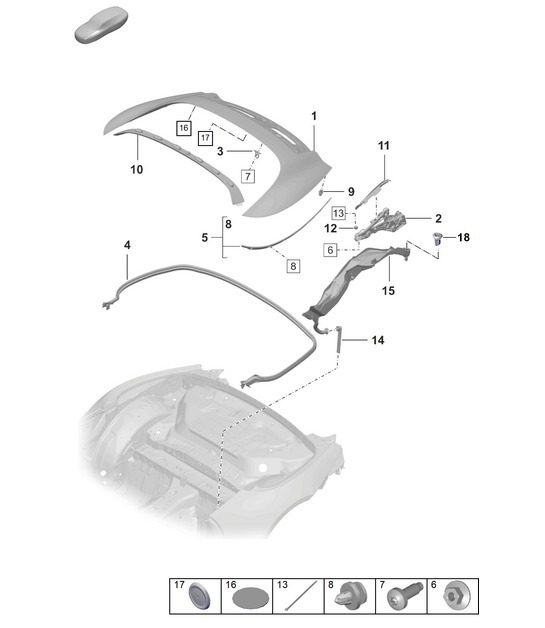 Diagram 811-060 Porsche 992 (911) MK1 2019-2024 Body