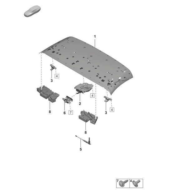 Diagram 811-100 Porsche 992 (911) MK1 2019-2024 Body