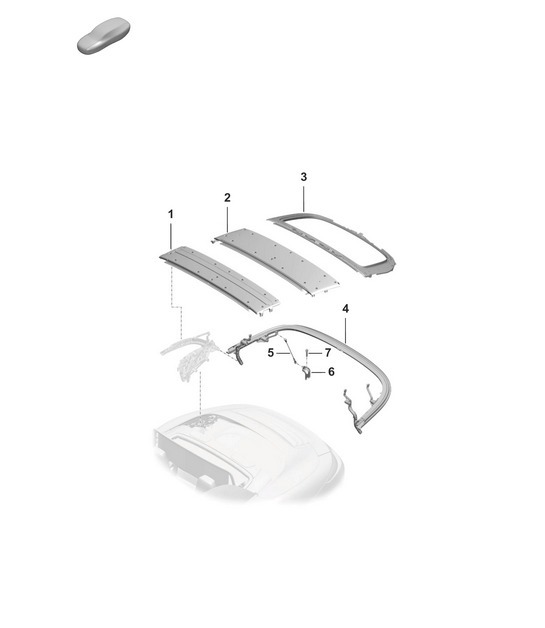 Diagram 811-150 Porsche 992 (911) MK1 2019-2024 Body