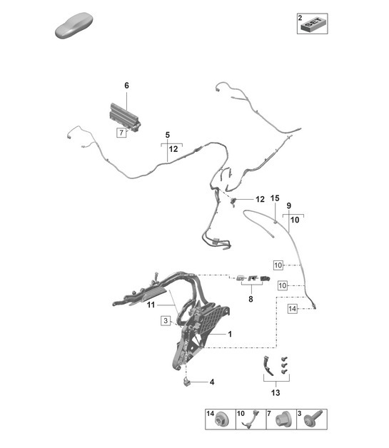 Diagram 811-210 Porsche 970.1 Panamera Turbo S V8 4.8L 2009-13 Body