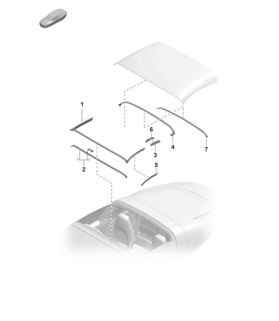 Convertible top Seal - Targa - 992.1 Carrera 2019 - 2024