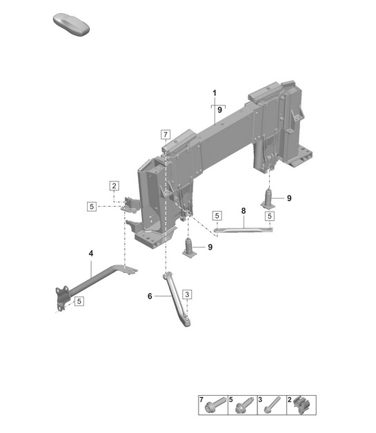 Overroll protection / Roll bar - Cabrio (PR:8K8) - 992.1 Carrera 2019 - 2024