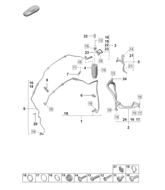 Diagram 814-700 Porsche 992.1 Speedster 4.0L 2019-24 Body