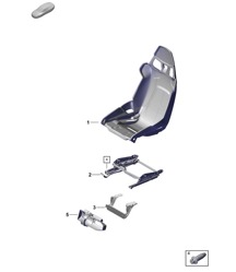 Bucket seat / Seat shell - PR:Q1K Racing shell seats in front -  992.1 Carrera 2019 - 2024