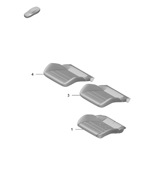 Foam part / Seat cover / Sports seat Plus 992.1 Carrera 2019 - 2024
