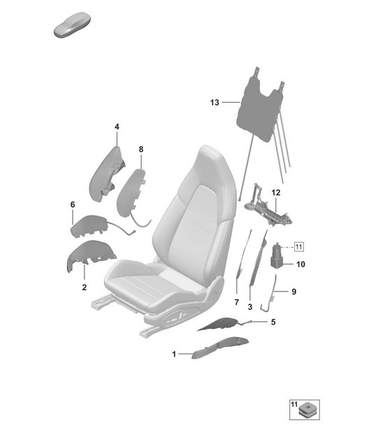 Diagram 817-620 Porsche 970.1 Panamera GTS V8 4.8L 2011-13 Body
