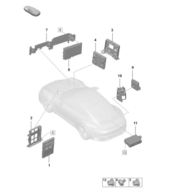 Control units / Control unit (BCM) for conv. system & OB power sypply /  Control unit for driver assist systems 992.1 Carrera 2019 - 2024