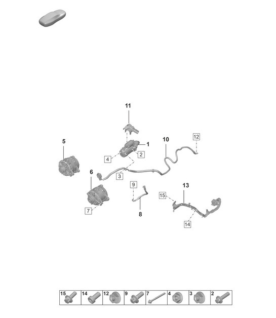 Diagram 902-050 Porsche 992 (911) MK1 2019-2024 Electrical equipment