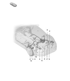 Kabelboom - Achteras / antiblokkeersysteem - ABS - / Remblokslijtage-indicator / Achteras 992.1 Carrera 2019 - 2024