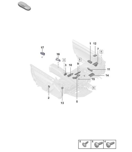 Diagram 903-050 Porsche 997 MK1 Carrera 2 3.6L 2005-08 Electrical equipment