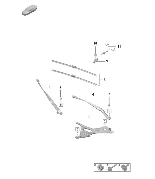 Diagram 904-000 Porsche 992.1 Speedster 4.0L 2019-24 Electrical equipment