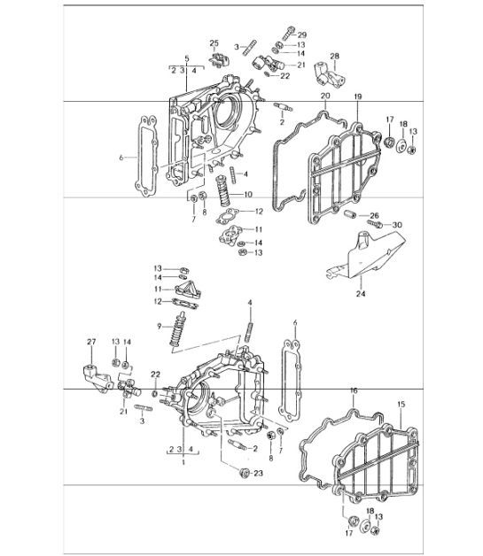 Diagram 103-05 Porsche 开曼 S 3.4L 987C 2005-08 引擎