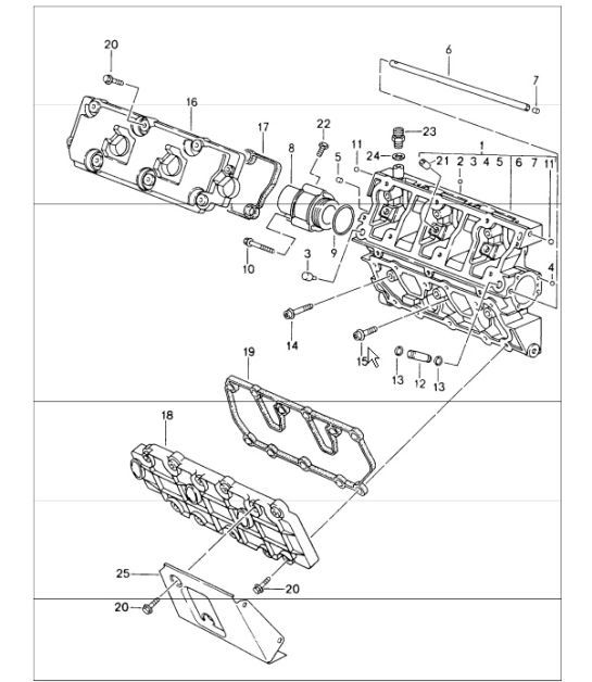 Diagram 103-07 Porsche 992 Carrera 2 GTS 3.6L 敞篷车 