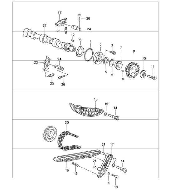 Diagram 103-10 Porsche 944 涡轮增压 2.5L 8V 1989-91 