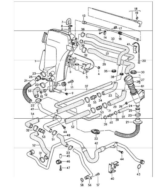 Diagram 104-01 Porsche Boxster S 718 2.5L 手动（350 马力） 引擎