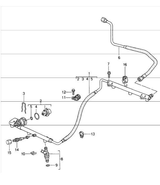 Diagram 107-05 Porsche 卡宴 3.2L V6 2003 年>> 引擎