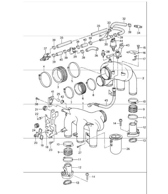 Diagram 107-10 Porsche Cayenne Turbo V8 4.0L Petrol 550Hp 