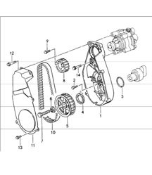 driving mechanism power-steering pump 993 1994-98