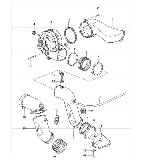 Diagram 108-10 Porsche 993（911）（1994-1998） 引擎