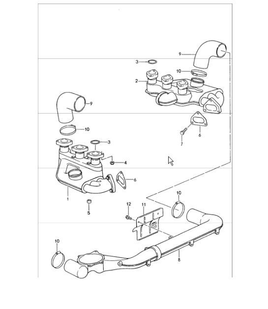 Diagram 202-05 Porsche Boxster GTS 718 4.0L PDK (400 Bhp) Fuel System, Exhaust System