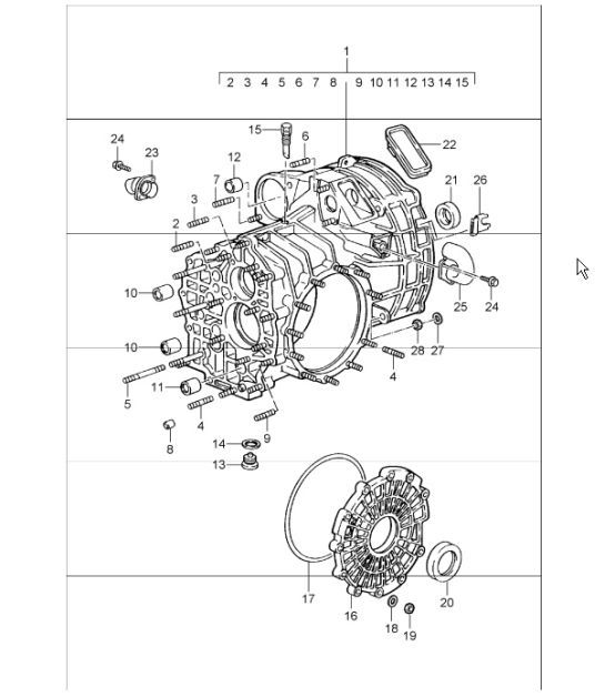 Diagram 302-00 Porsche Cayman 987C/981C (2005-2016) Transmission