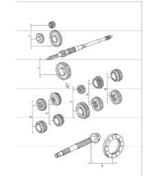 gear wheel sets 993 CARRERA RS G50.31/32/33 1995