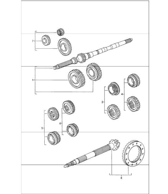 Diagram 303-03 Porsche 968 (1992-1995) 传播
