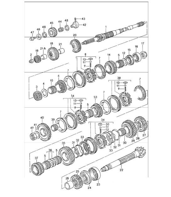 Diagram 303-10 Porsche Panamera Turbo V8 Executive Trasmissione