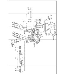 tensioning plate and shift control lock device for 993 CARRERA G50.20/21, 993 CARRERA 4 G64.20/21 (1995 onwards), 993 CARRERA RS G50.31/33 and 993 TURBO