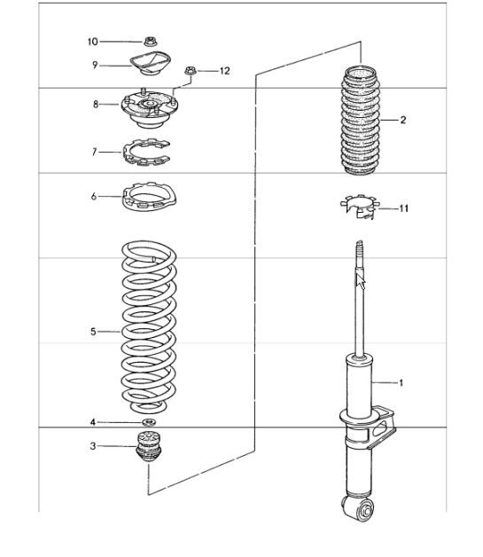 Diagram 502-00 Porsche 993（911）C4S 1994-97 年 后轴