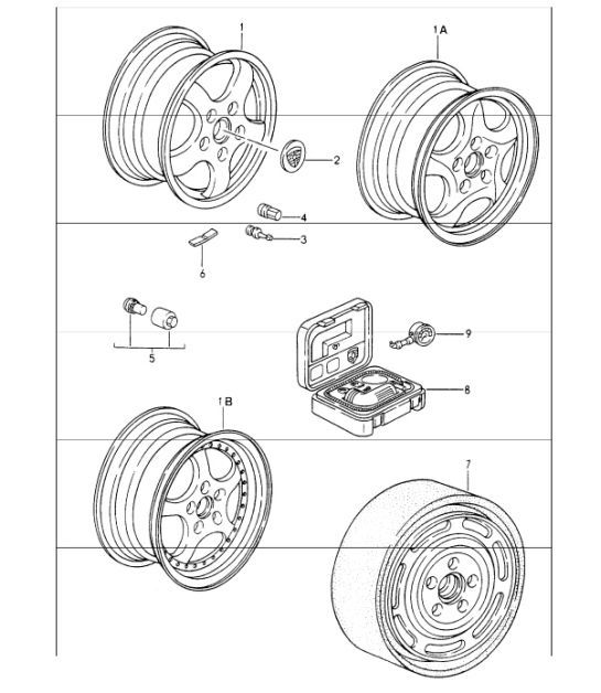 Diagram 601-00 Porsche Cayenne S V8 4.2L Diesel 382 CV Ruote, freni